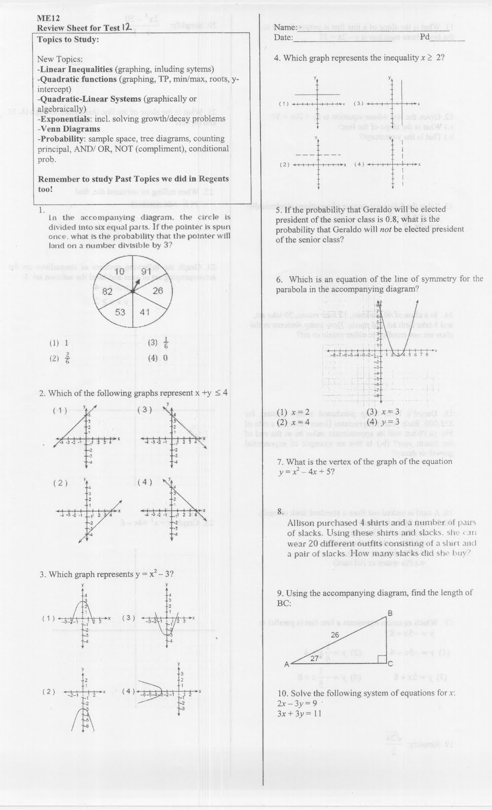 Mr. Napoli's Algebra: Aim: How do we solve conditional probability