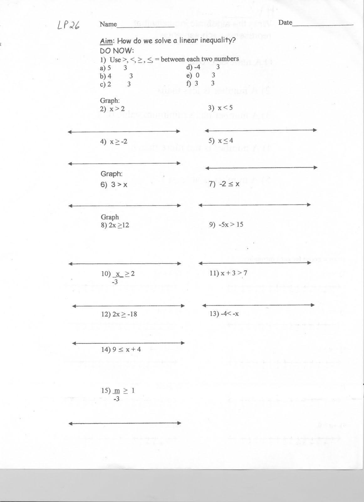 Mr. Napoli's Algebra: November 2012