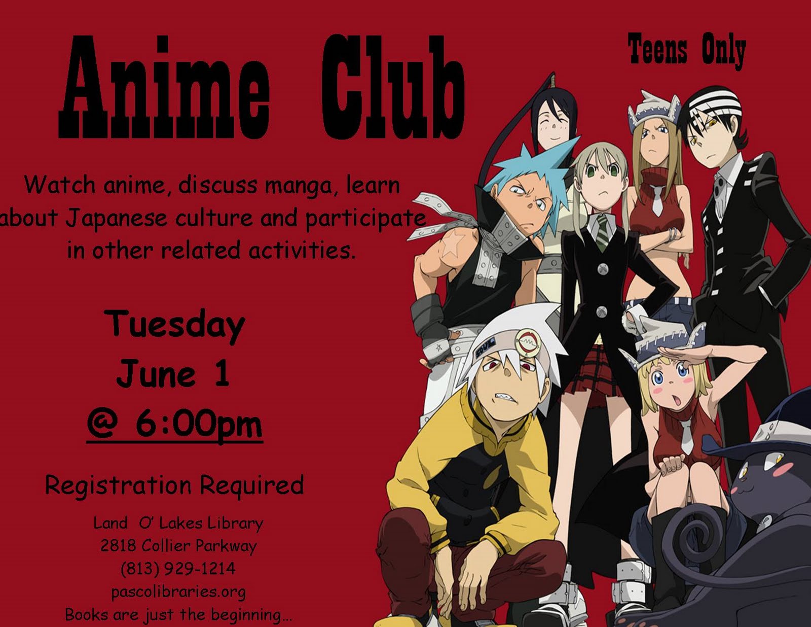Anime Club PCLS Land O' Lakes Library Blog