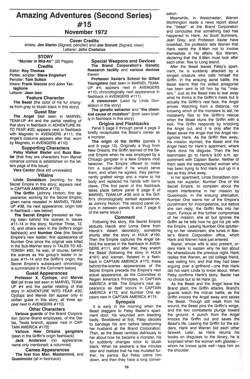 Read online The Official Marvel Index To The X-Men comic -  Issue #4 - 18