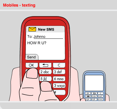 Image of someone texting
