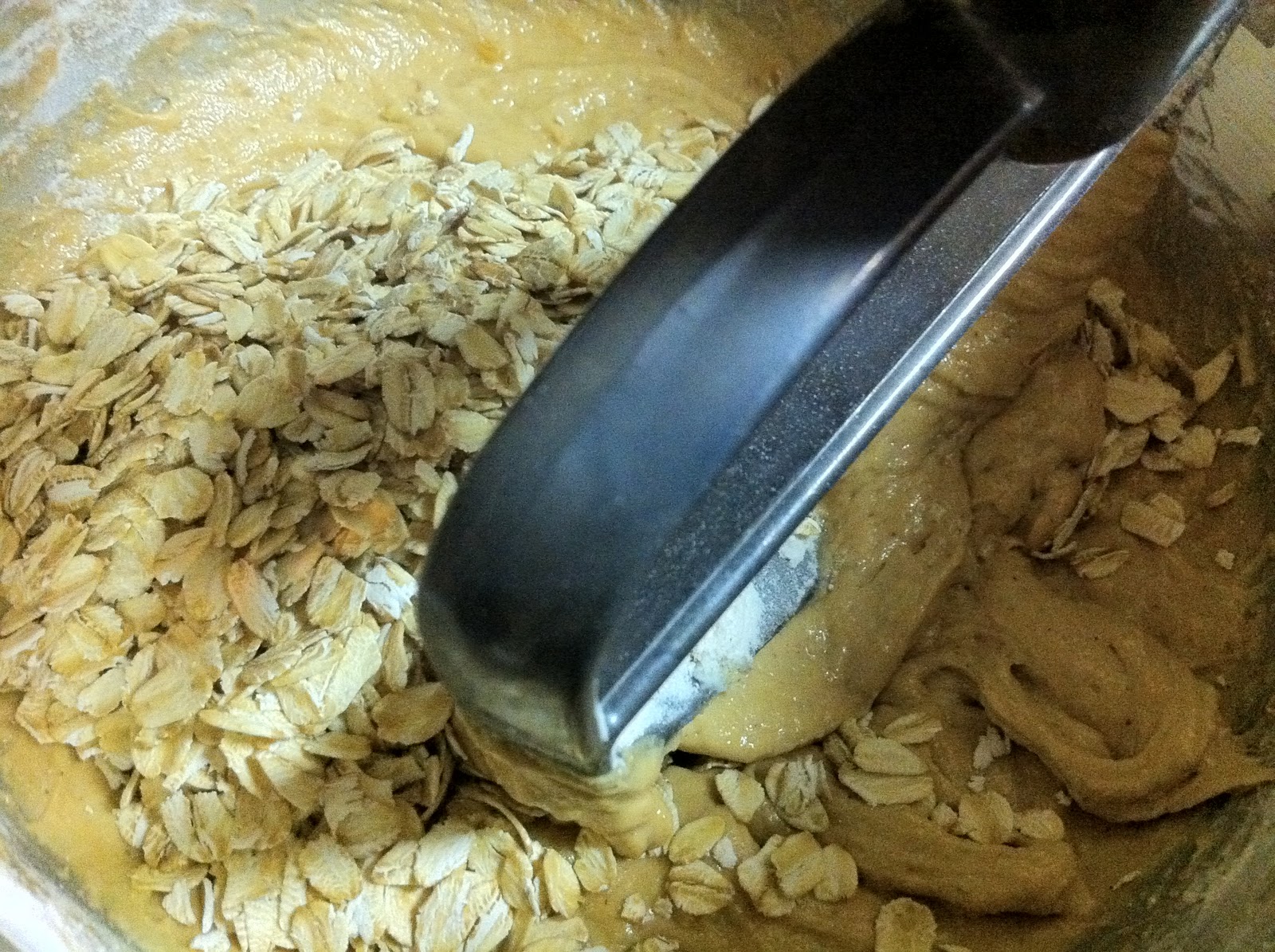blowing up the oven peanutbutter, banana & honey cookies