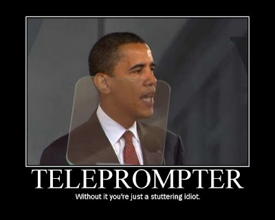 Obama Funny Photos on Obama Teleprompter Idiot Poster Jpg