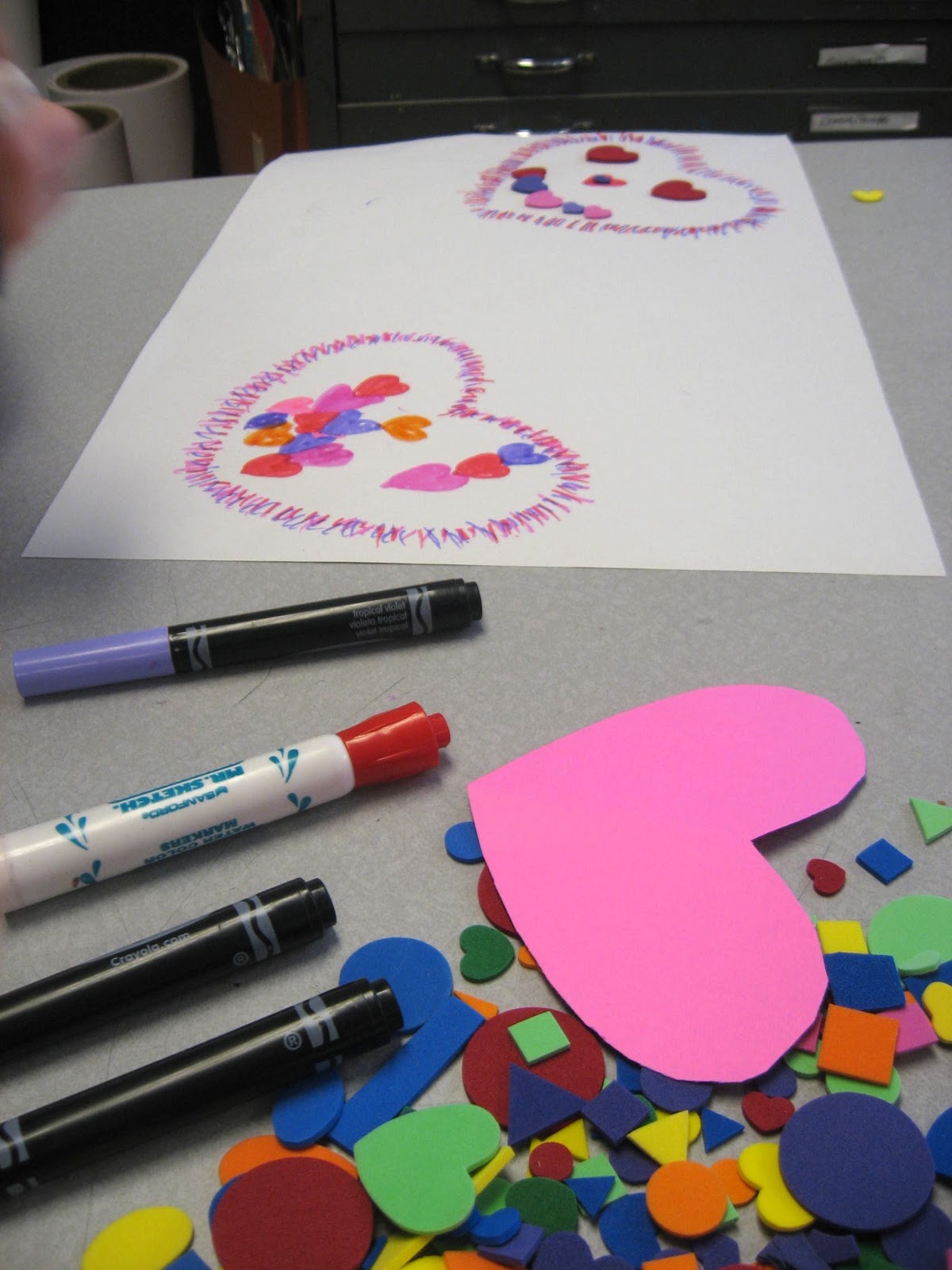 Art is Basic-- Art Teacher Blog: more Valentine making by 2nd graders