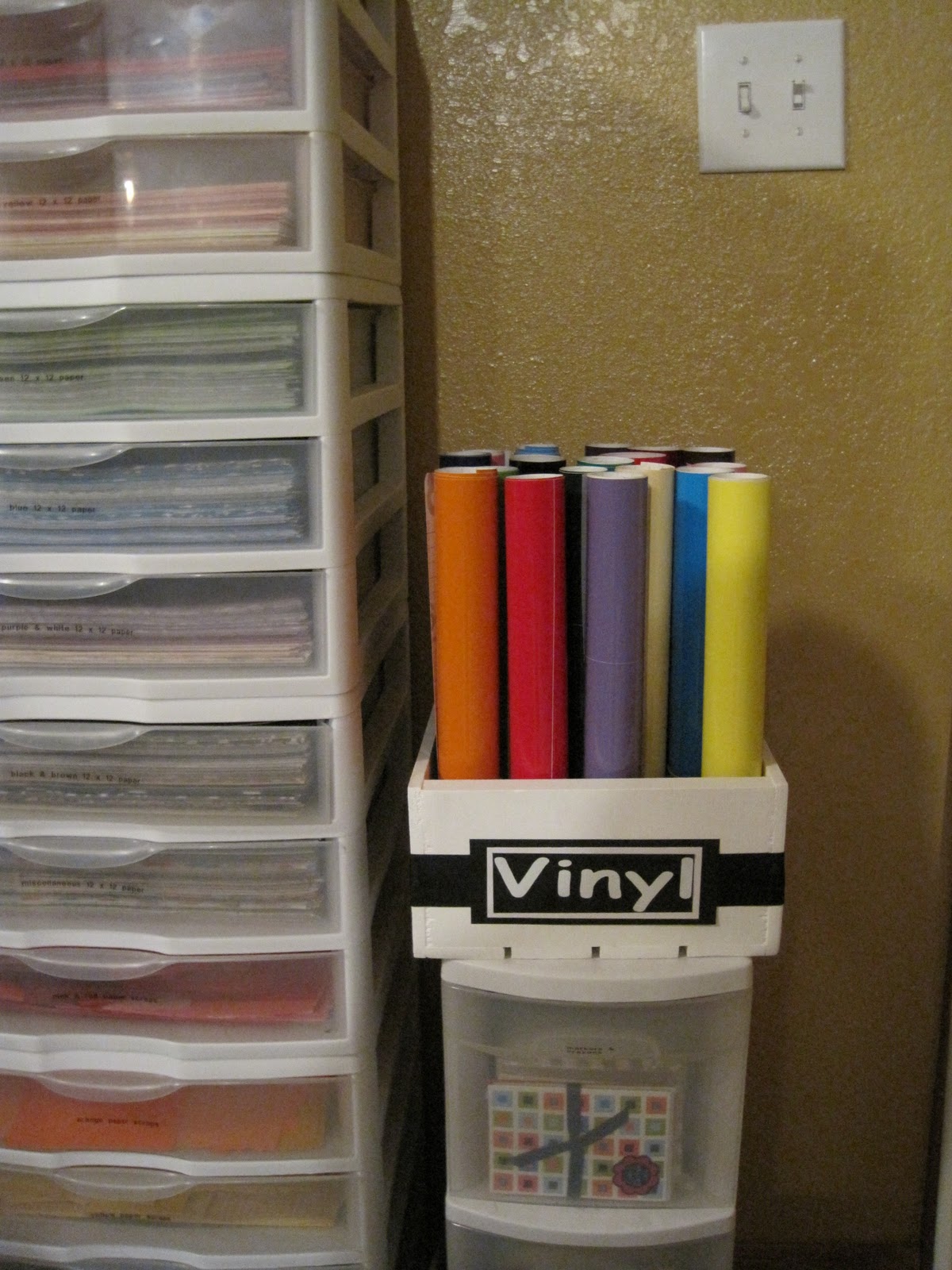 Crafts and Crap Vinyl Storage