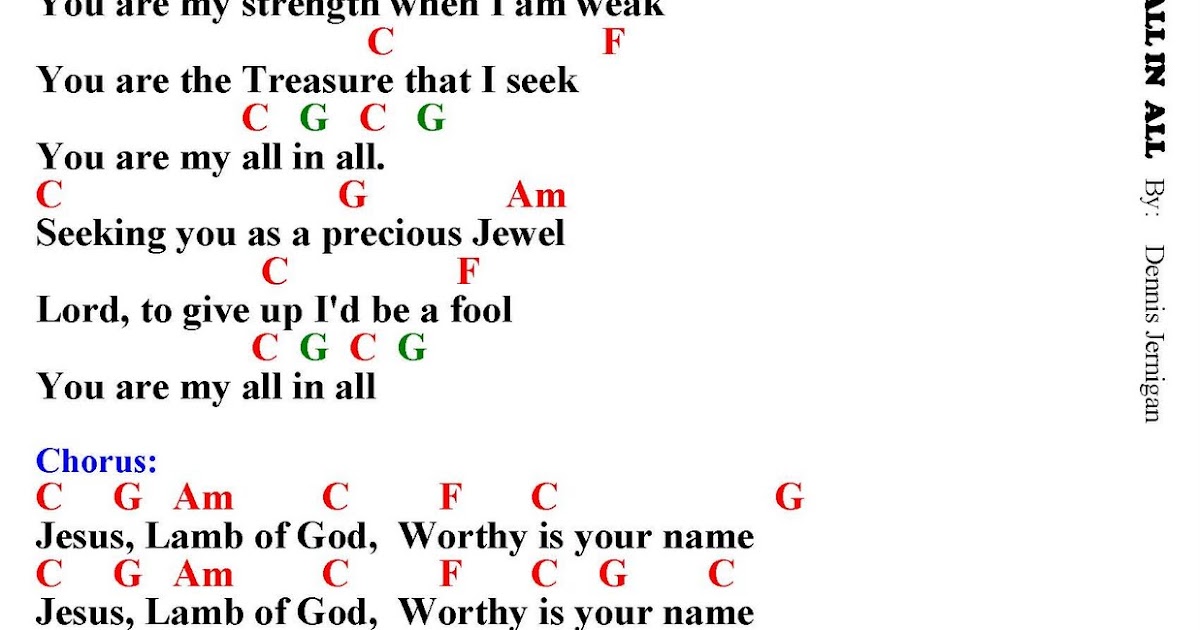 MY ALL IN ALL lyrics and chords Faith and Music MY ALL IN ALL lyrics and chords Faith and Music
