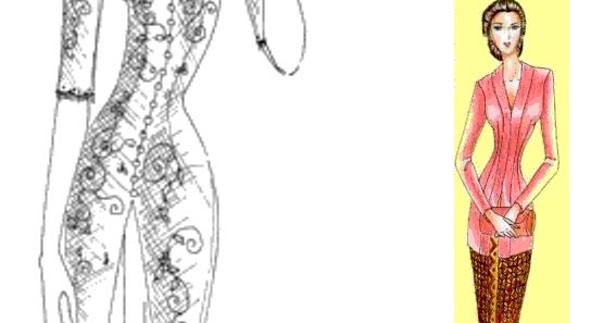 ROK PADANAN KEBAYA ROK WIRON PADA KAIN BATIK