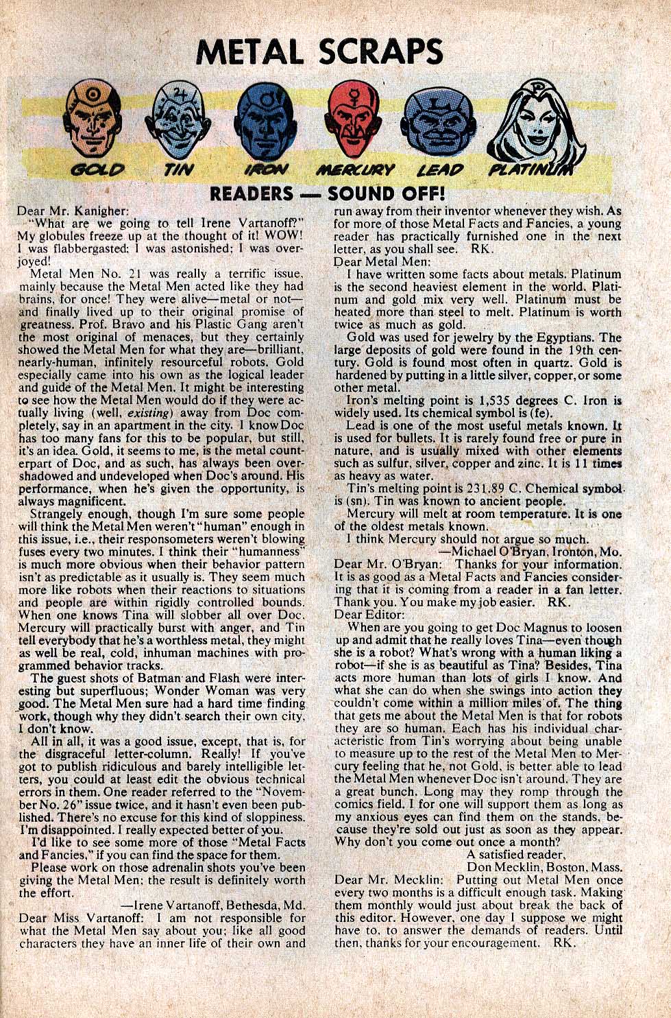 Metal Men (1963) Issue #24 #24 - English 33