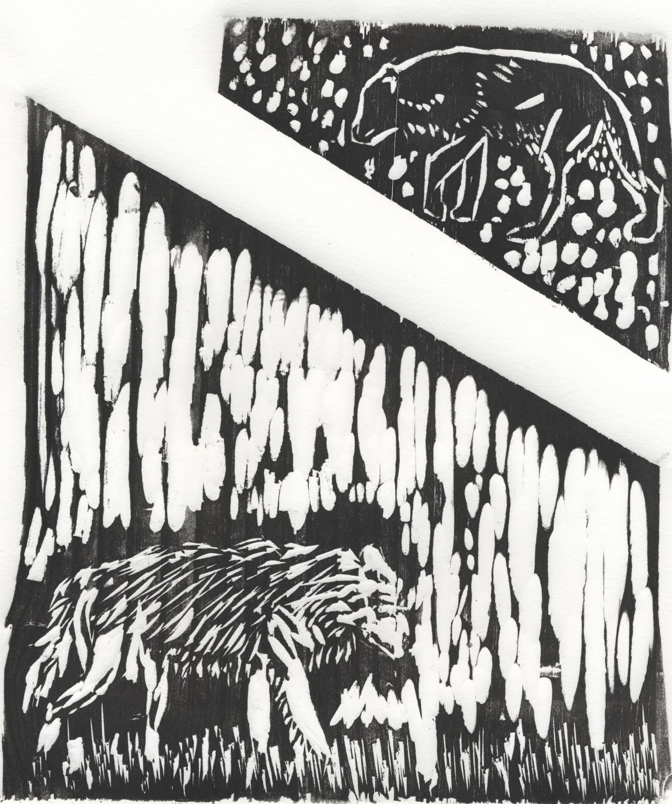 Wicked Lemons: Wolf woodcut