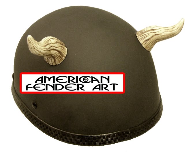 American Fender Art Demon Horn Motorcycle Helmet Ornaments