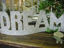 Wendy Addisons stand up glass glittered dream sign
