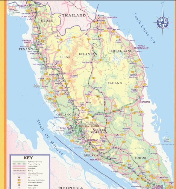 Malaysia Travel Guide And Map Map Of Peninsular Malaysia