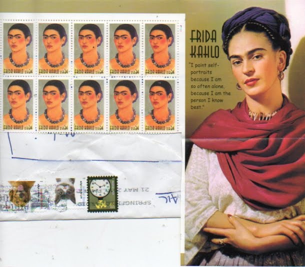 Francobollo Originale Frida KahloStati Uniti, emesso il 21 giugno 2001