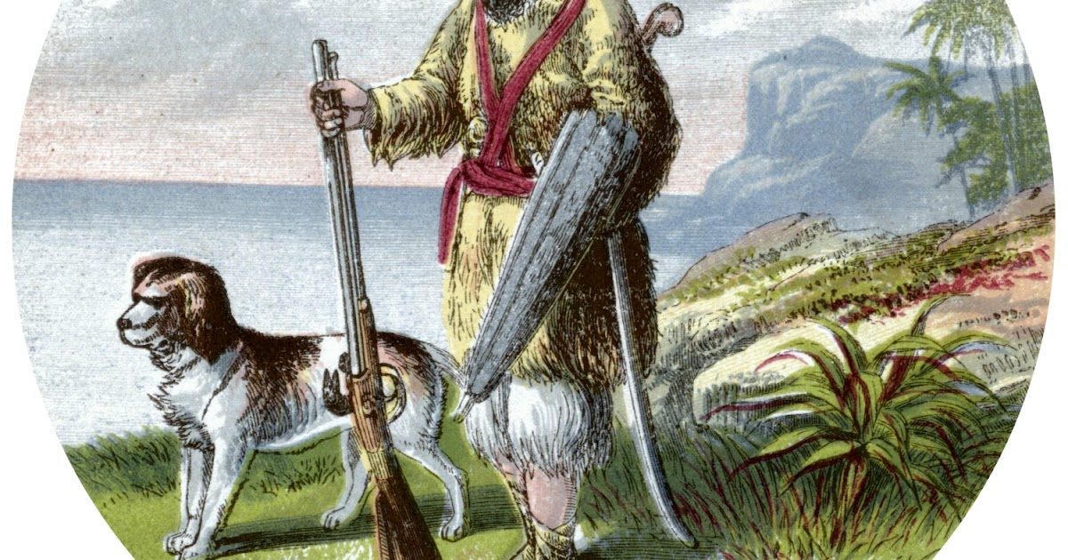 Рисунок робинзон крузо и пятница