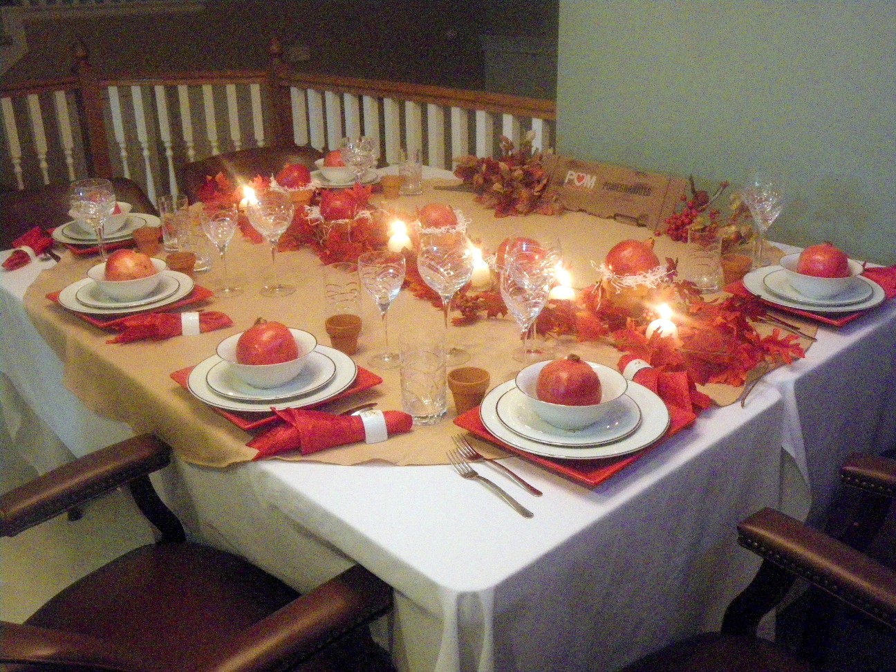 Year on the Grill: POM DINNER PARTY Decorating With Pomegranates