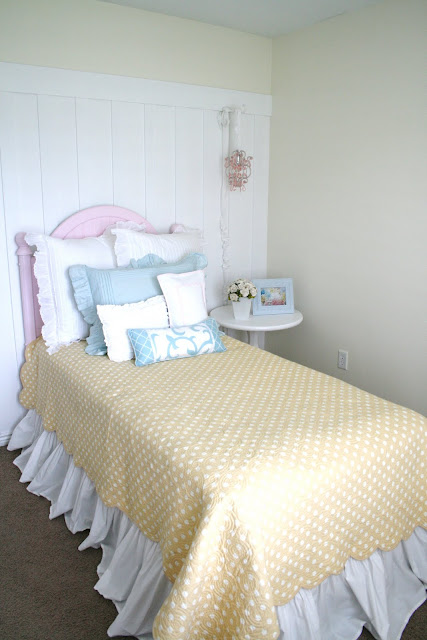 Board and Batten wall tutorial Girly Bedroom Decorating Idea - House of Smiths