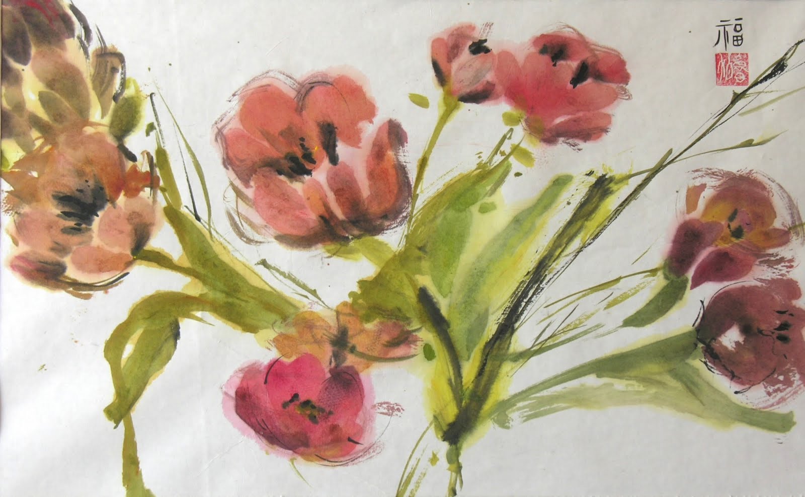 Watercolor & Ink on Rice Paper