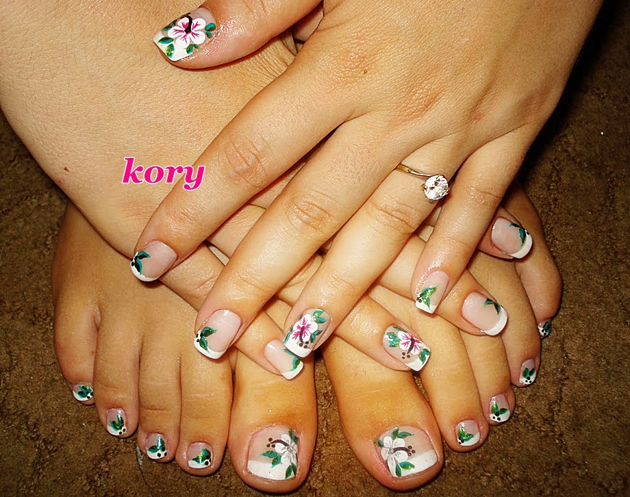 My Nails: french with flowers
