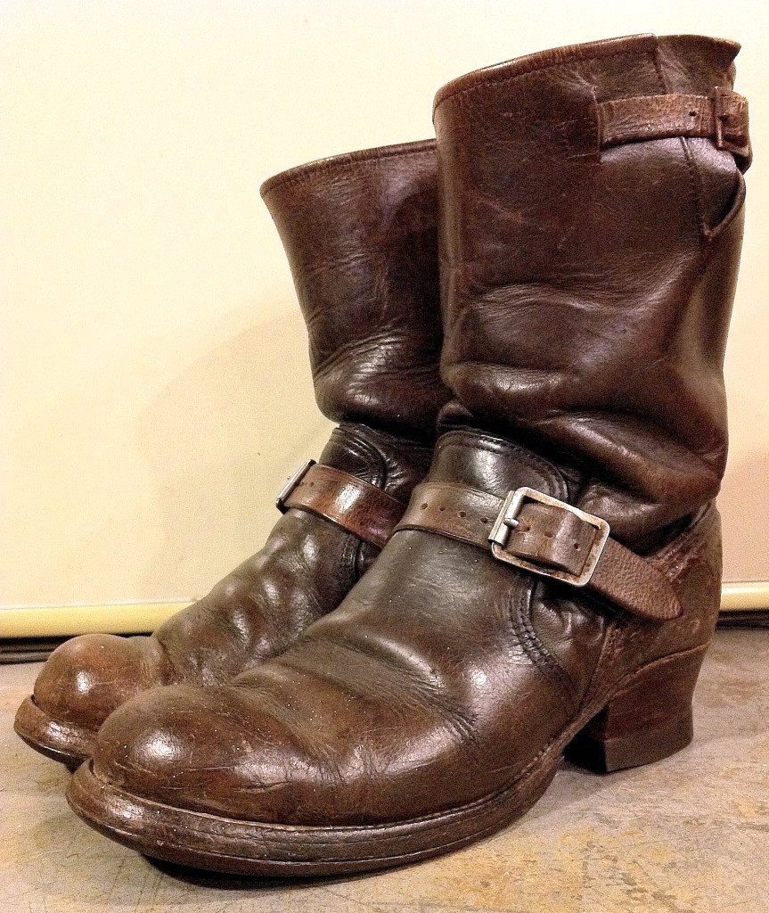 Vintage Engineer Boots: 1950’S ENGINEER BOOTS - HEAVY PATINA