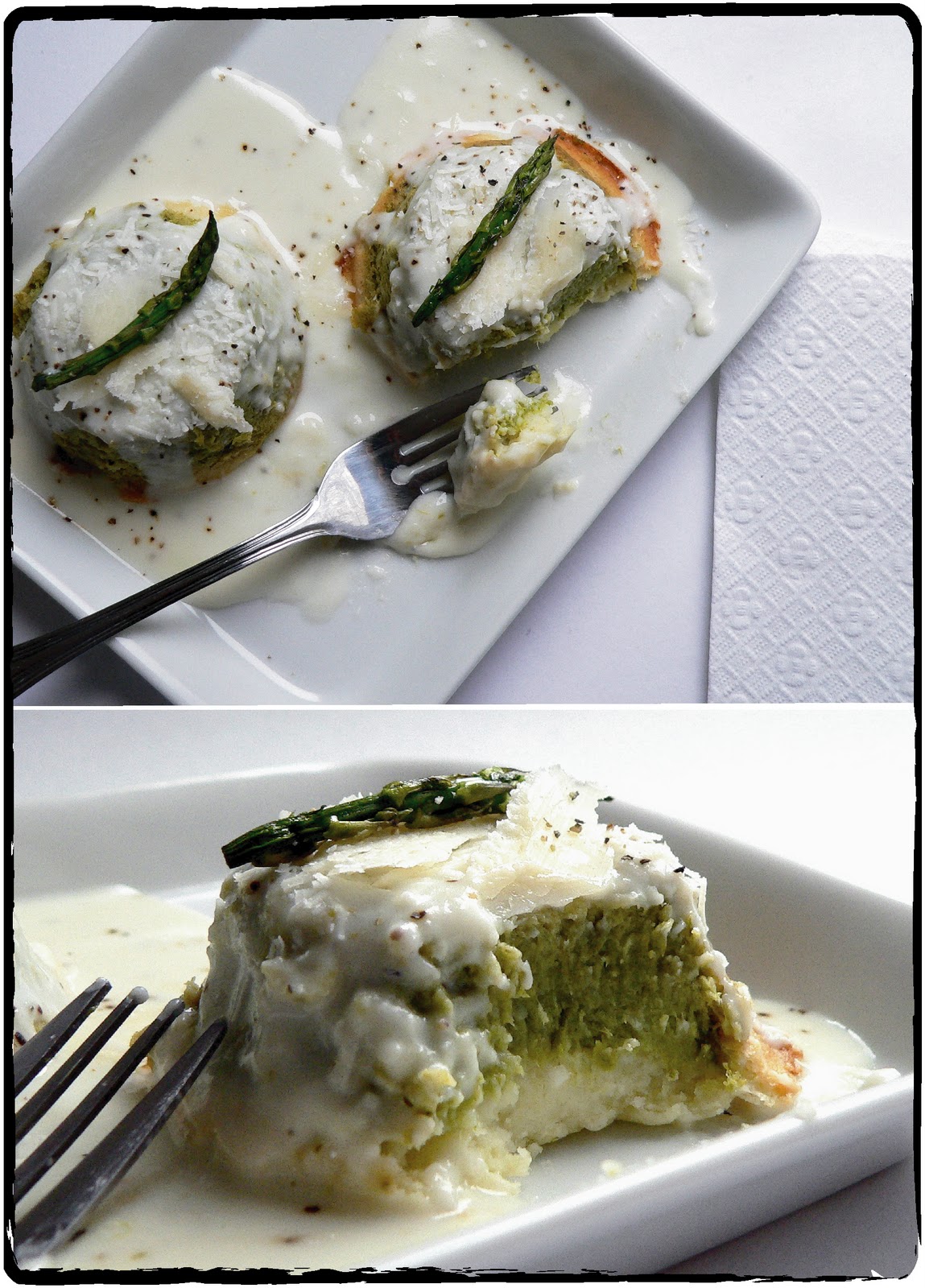 Cook is Good MINI FLANS AUX ASPERGES, SAUCE AU PARMIGIANO