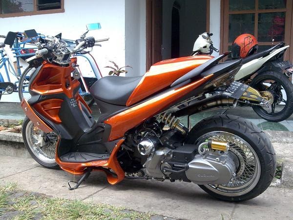 Modification Suzuki Skywave low rider matic custom BIKE 