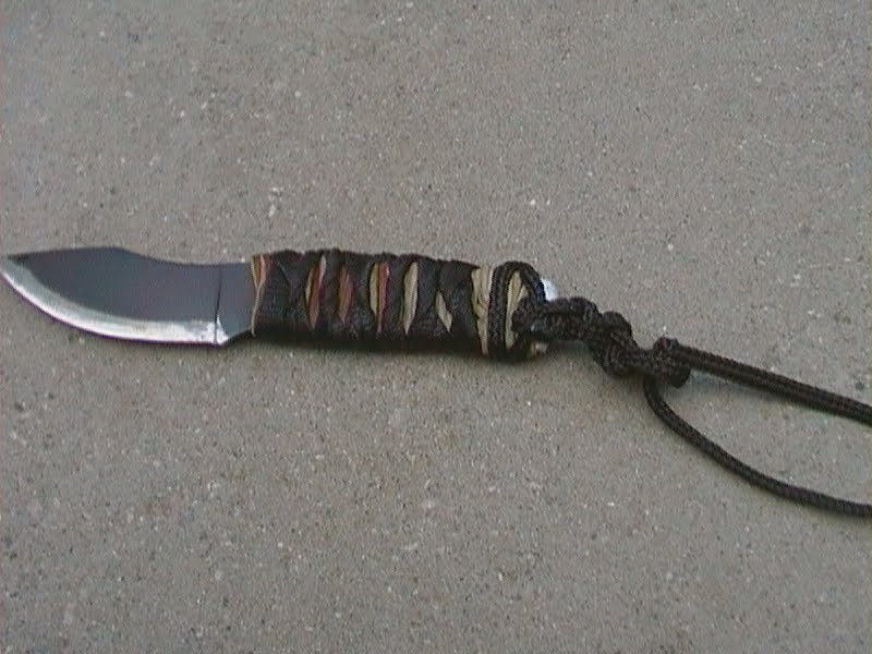 wolfbushcraft cord wrap knife handle
