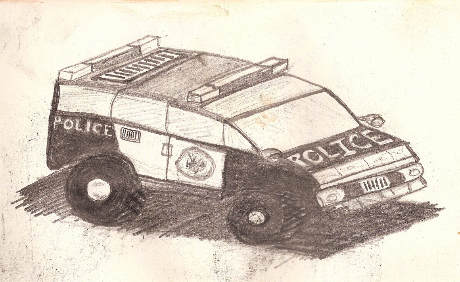 Police Rockets Drawings Loren Johnson: Sketch - Police Cruiser