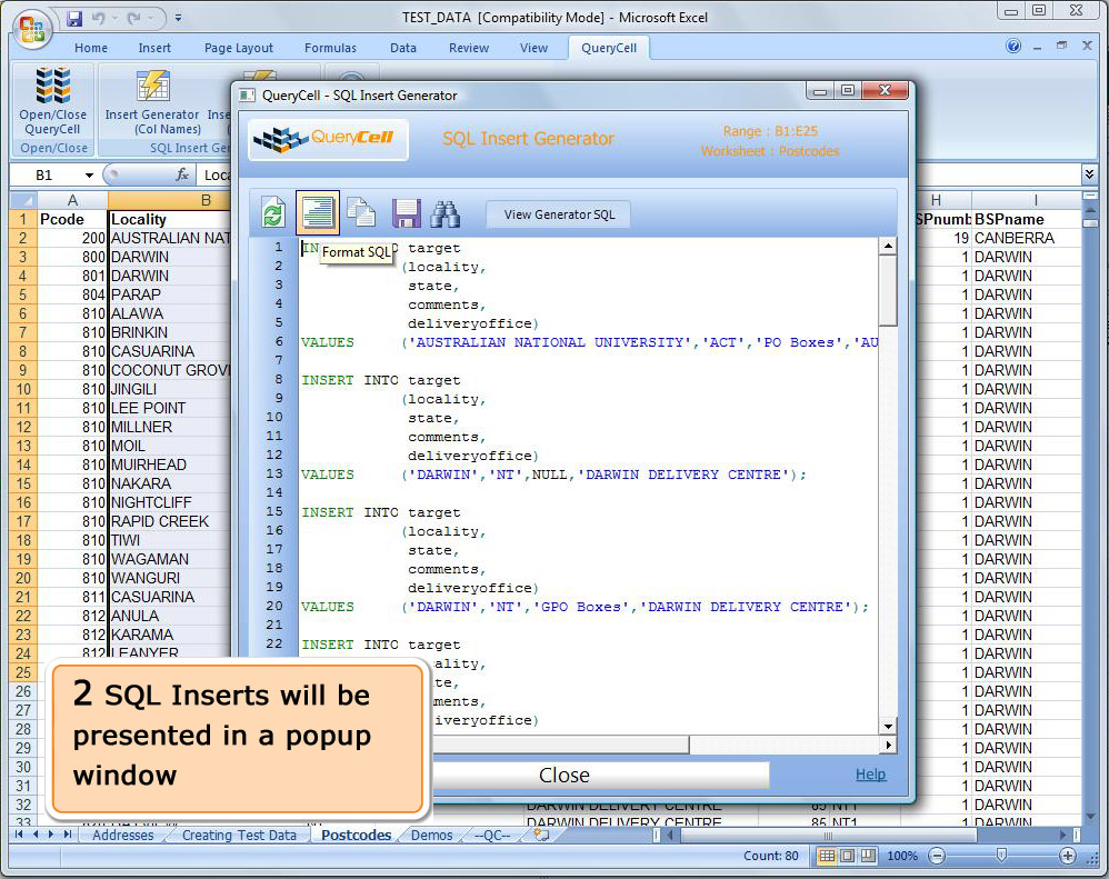 How To Generate Sql Insert Statement From Excel