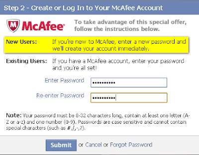Create McAfee Account