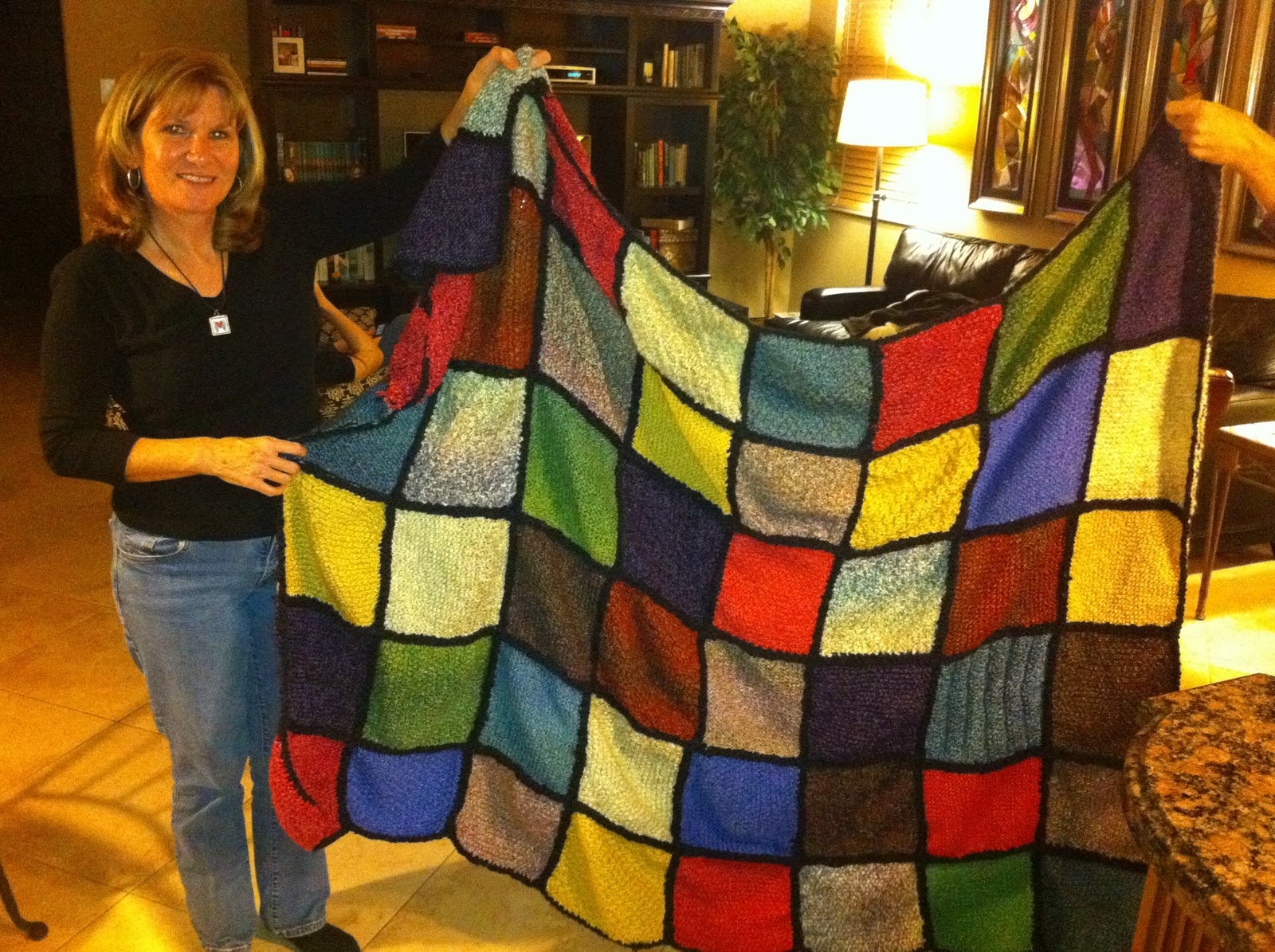 Laney Family Crafts etc. The ThreeYear Knitted Quilt