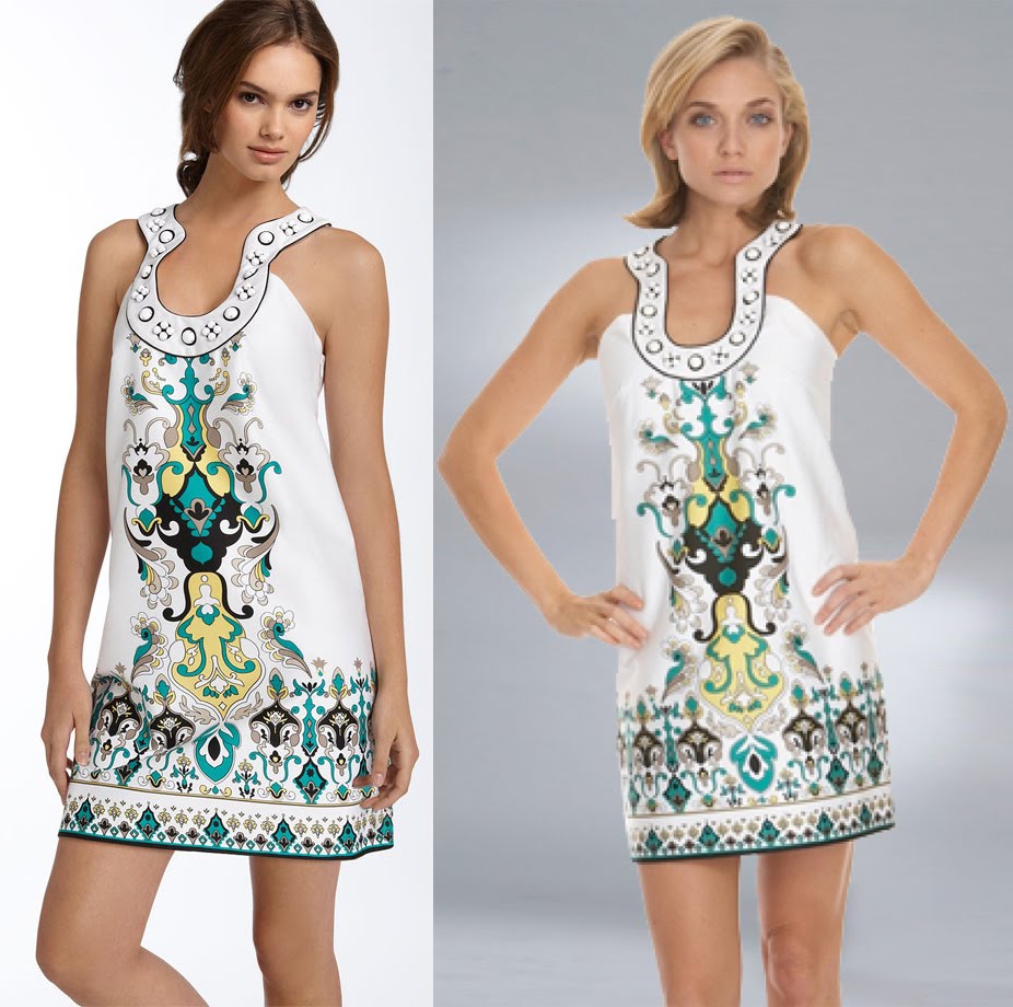 LAUNDRY BY SHELLI SEGAL Horseshoe Neckline Dress