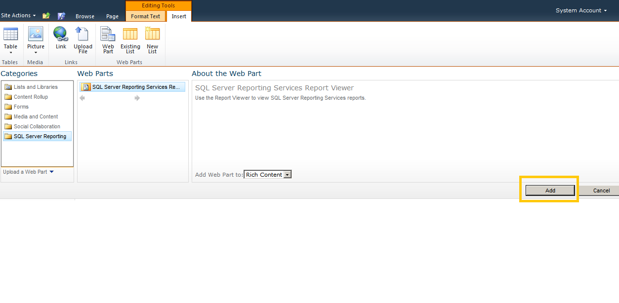 SharePoint Developer: Intergration Reporting Service with SharePoint 2010
