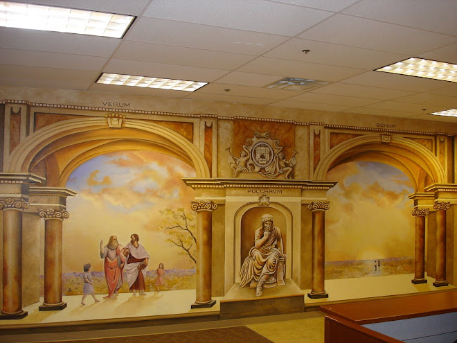 Archway classical Academy Old World Mural with Columns,Socrates, Plato, Aristotle