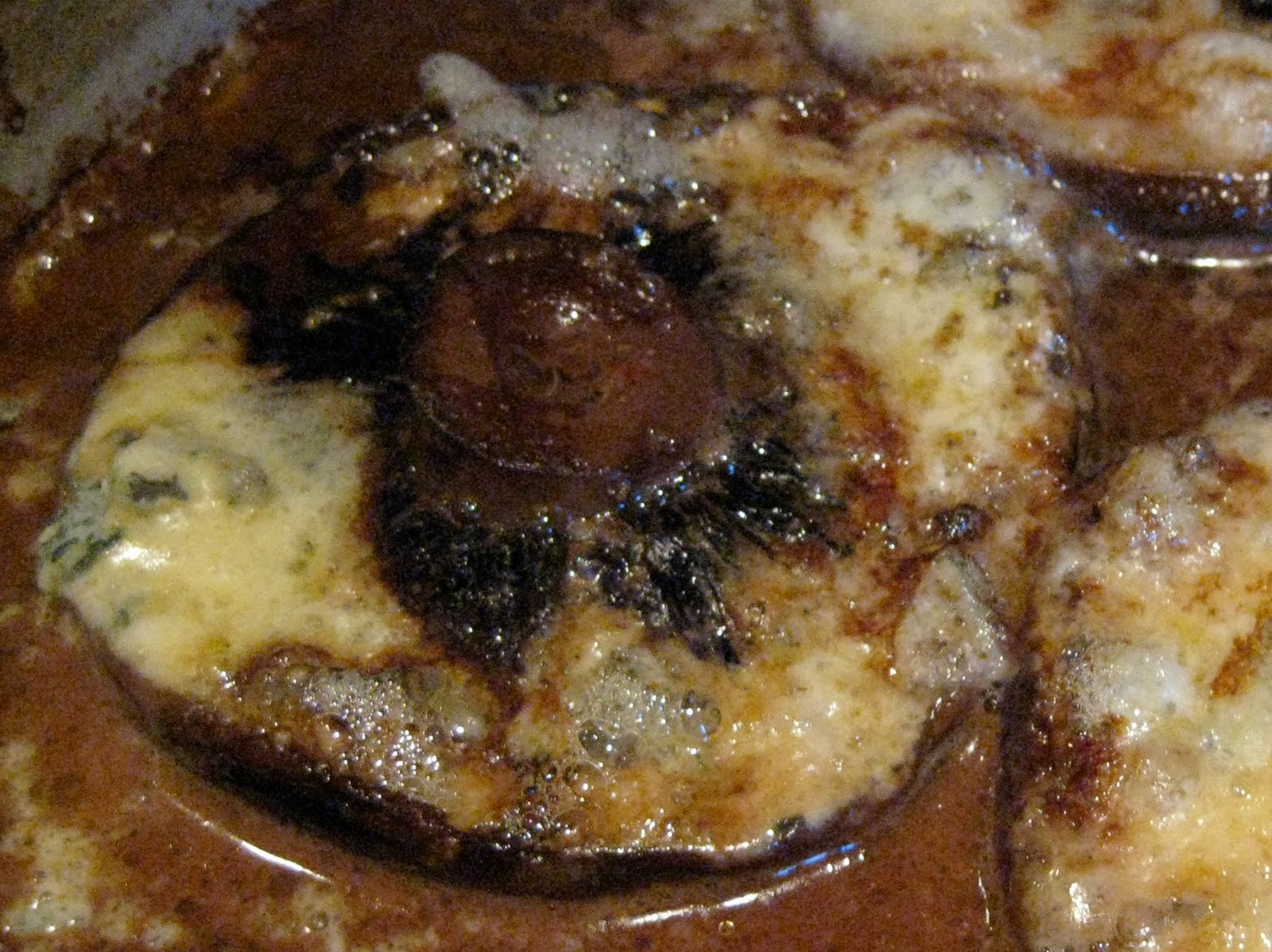 Within My Means Marinated Blue Cheese Portobello Mushrooms