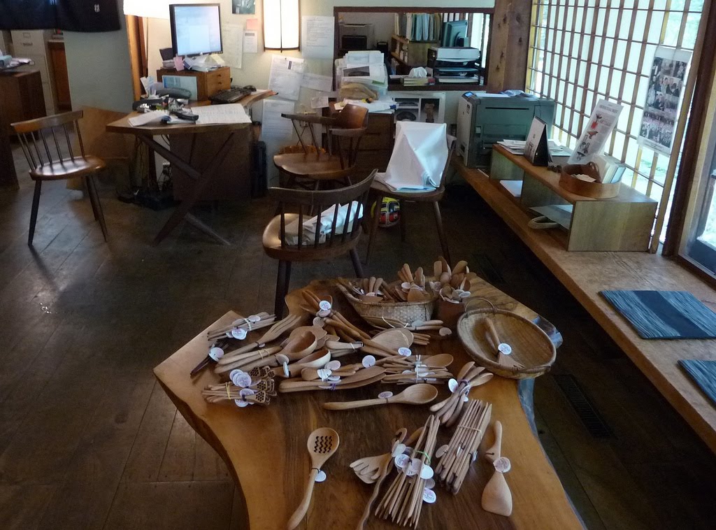 The North Elevation Classic Spaces Nakashima House, Studio + Solebury