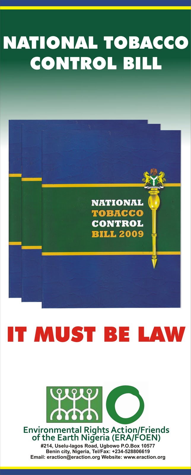 NIGERIA TOBACCO CONTROL BILL NATIONAL TOBACCO CONTROL BILL IT MUST