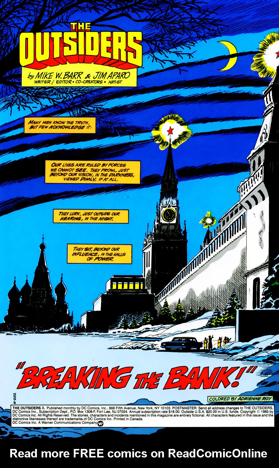 Read online The Outsiders (1985) comic -  Issue #3 - 2