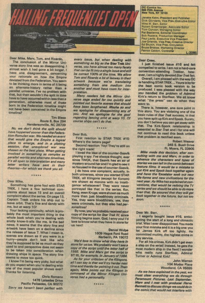 Read online Star Trek (1984) comic -  Issue #20 - 24