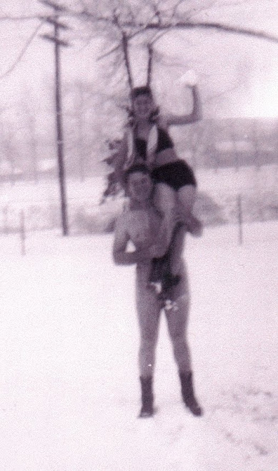 My parents, Rosemary and Cal - Yes, my dad has a swimming suit on!! ;-)