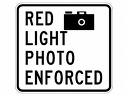 red light camera sign