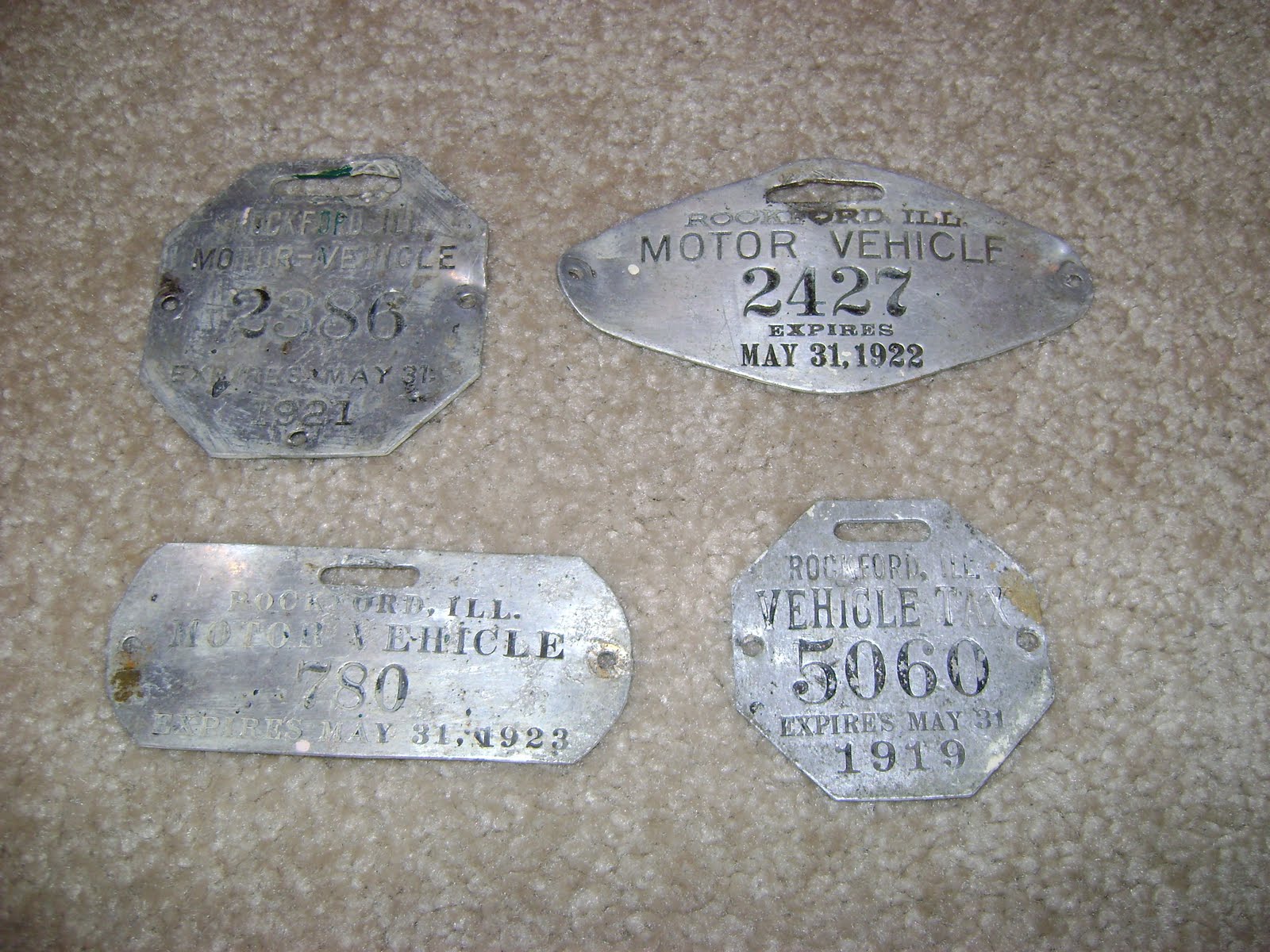 Adventures In Ebay Antique Rockford IL Vehicle tax plates