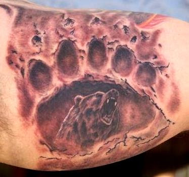 Tattoo Bear Footprints