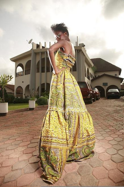 n'kya designs, wax print dress, african fashion