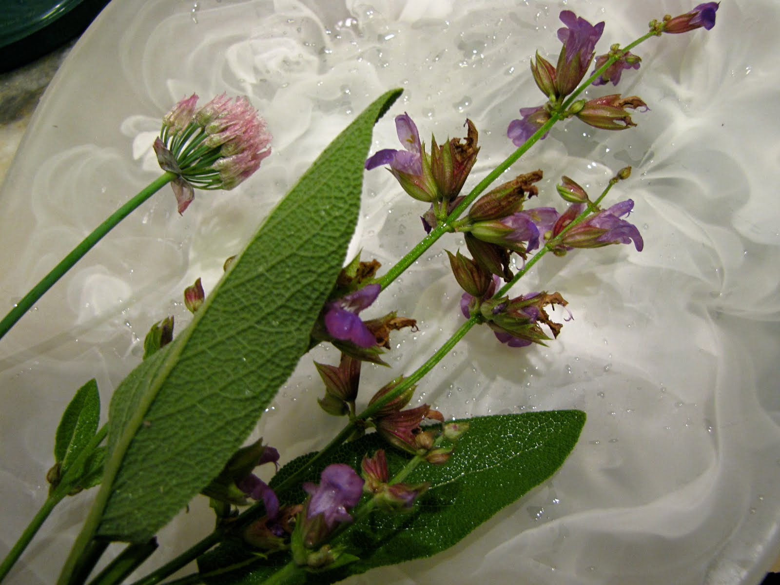 Grapes and Greens peaches and herbs