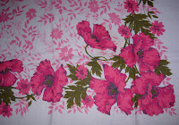 Vintage Tablecloth with Pink Flowers
