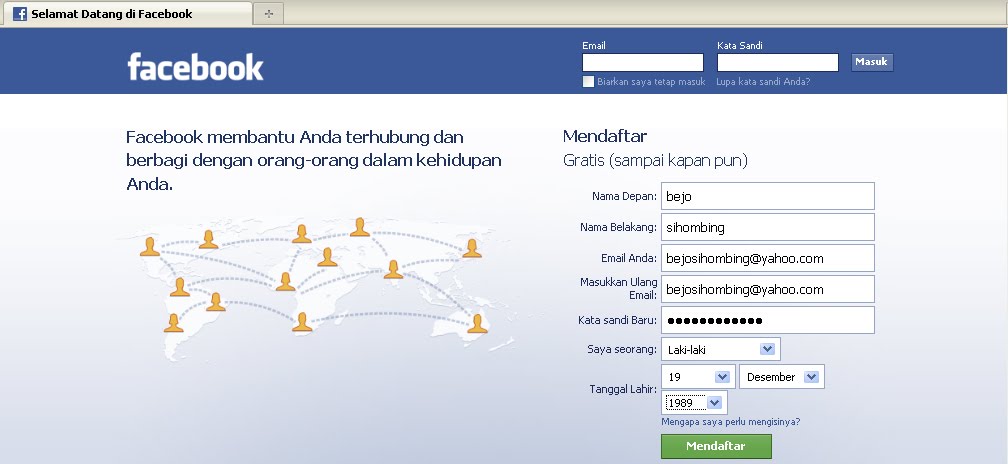 Belajar Komputer: Cara Membuat Akun di Facebook