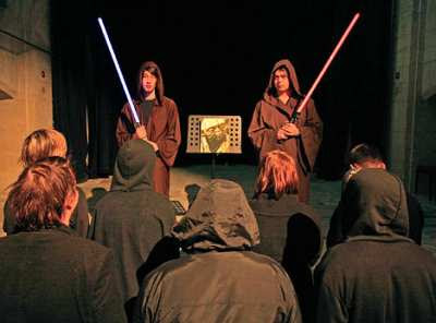Barney, 26 - or Master Jonba Hehol - and Daniel, 21 - Master Morda Hehol - head the UK Church of the Jedi, in honour of the film's good knights.