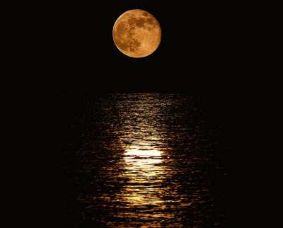 Full Moon over lake