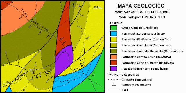 Mapa Geológico de Caño Colorado.