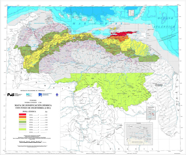 Mapa Sísmico de Venezuela